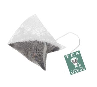 Decaf English Breakfast Pyramid Teabag with Tea From the Manor logo